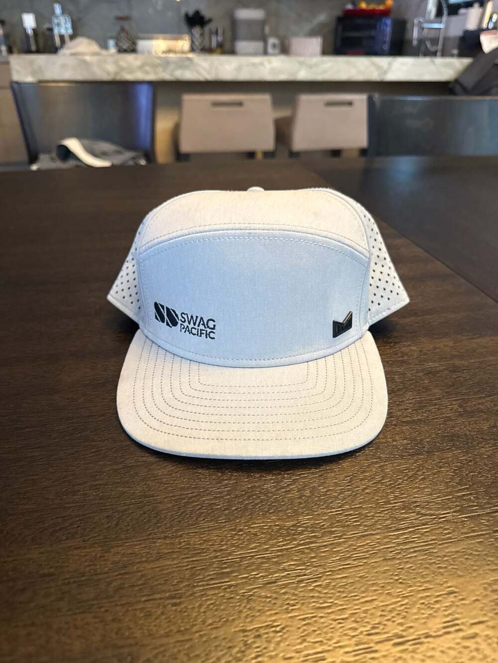 Melin Trenches Hydro Snapback Hat Heather Grey Swag Pacific Logo Size 58cm